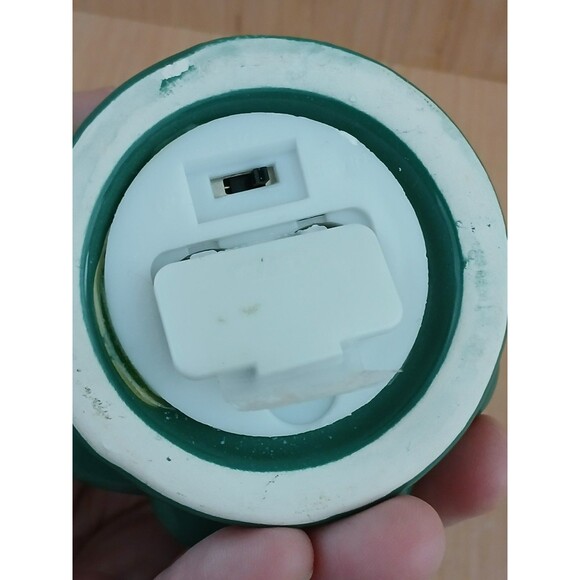 Mini Ceramic Christmas Tree with Lights & Star - small flaw - battery operated - Picture 9 of 14